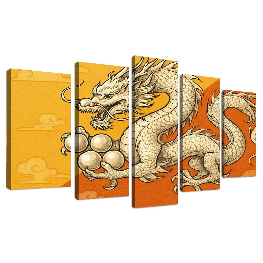 Dragon And Sun Symbolic Study Of The Flag Of Bhutan oil paintings frame