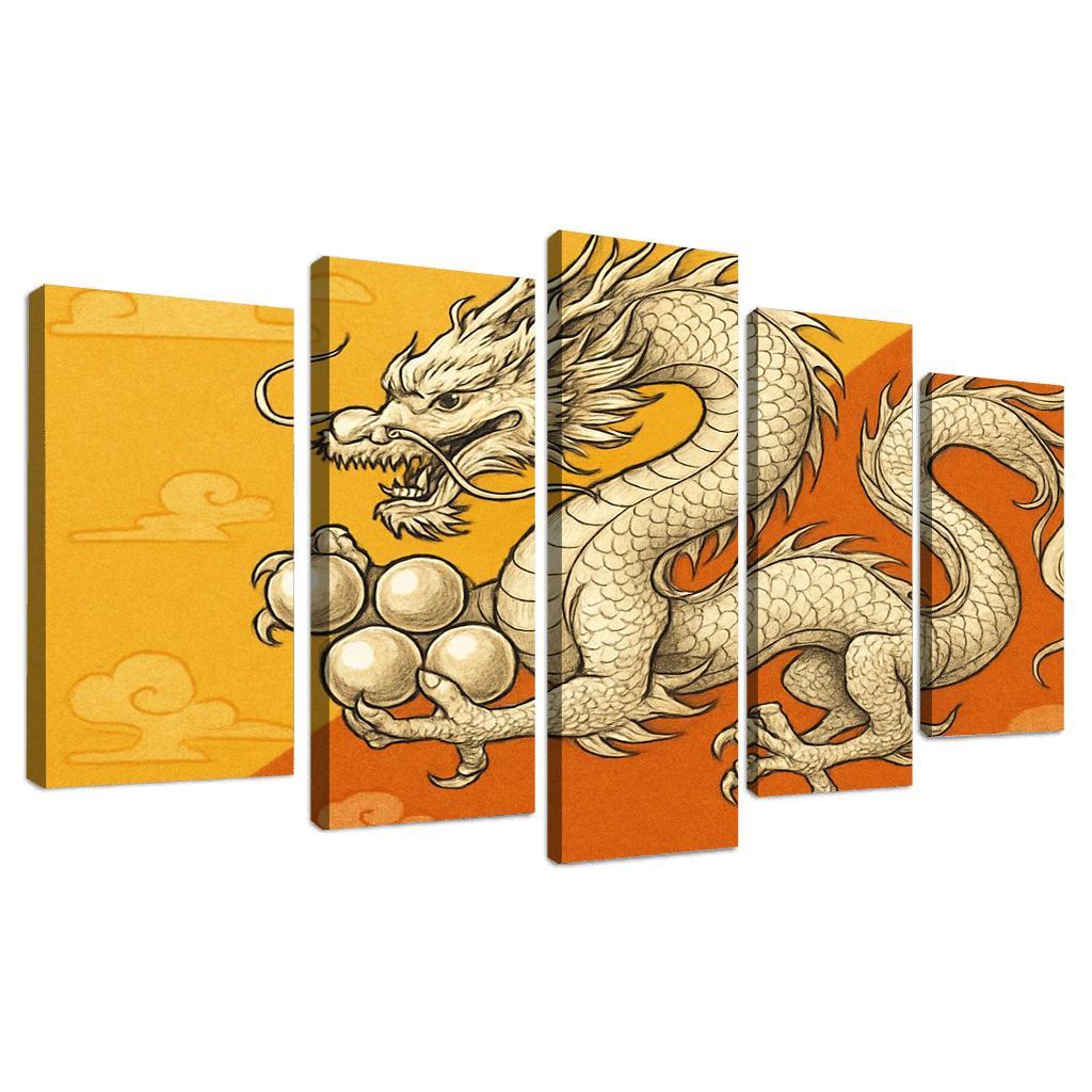 Dragon And Sun Symbolic Study Of The Flag Of Bhutan oil paintings frame