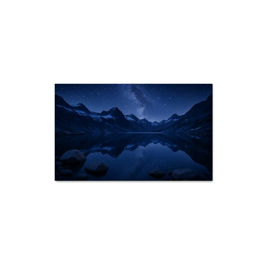Starlit Glacier Tarn Beneath Indigo Ridge Lines art trends