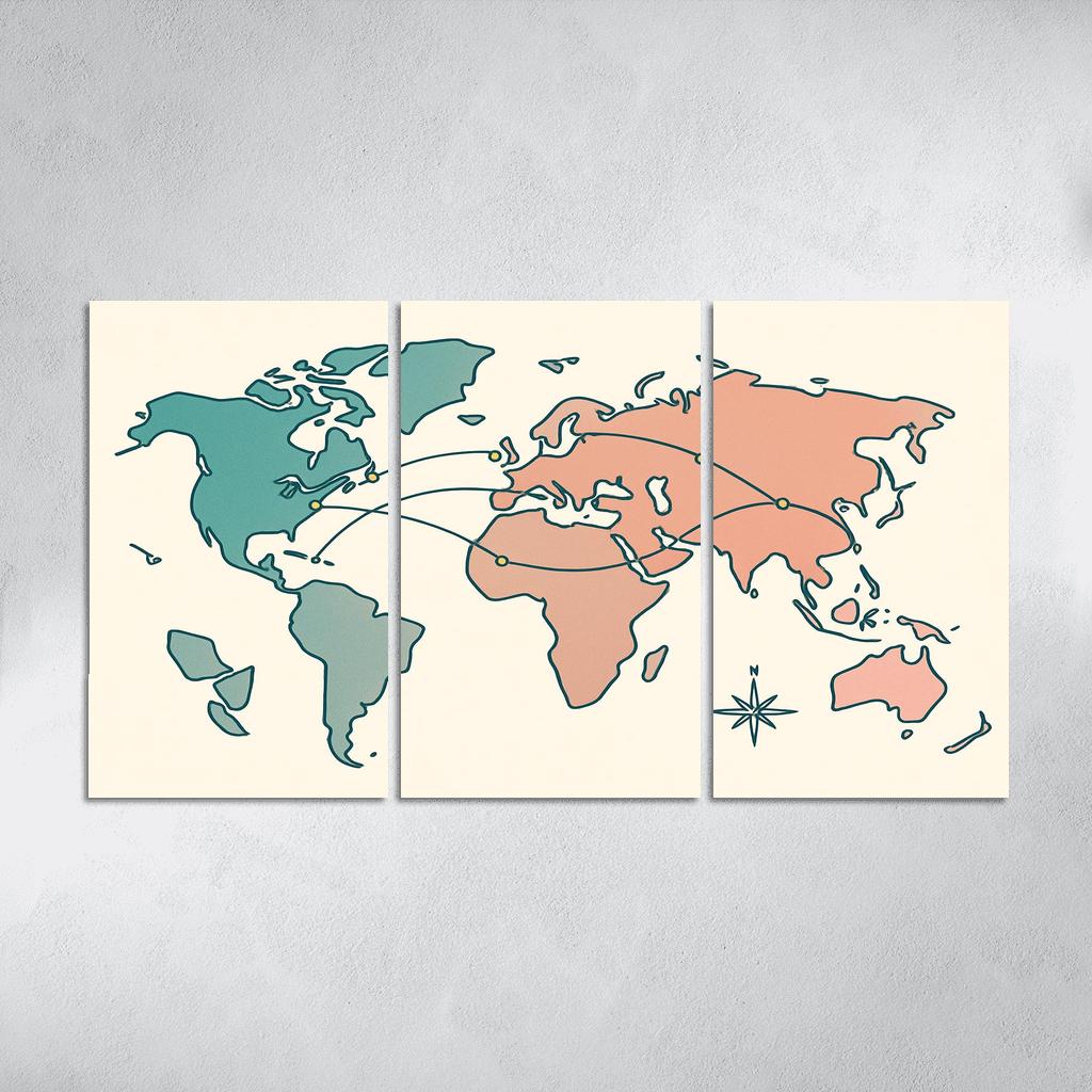 The Atlas Of Floating Quiet canvas paintings frame