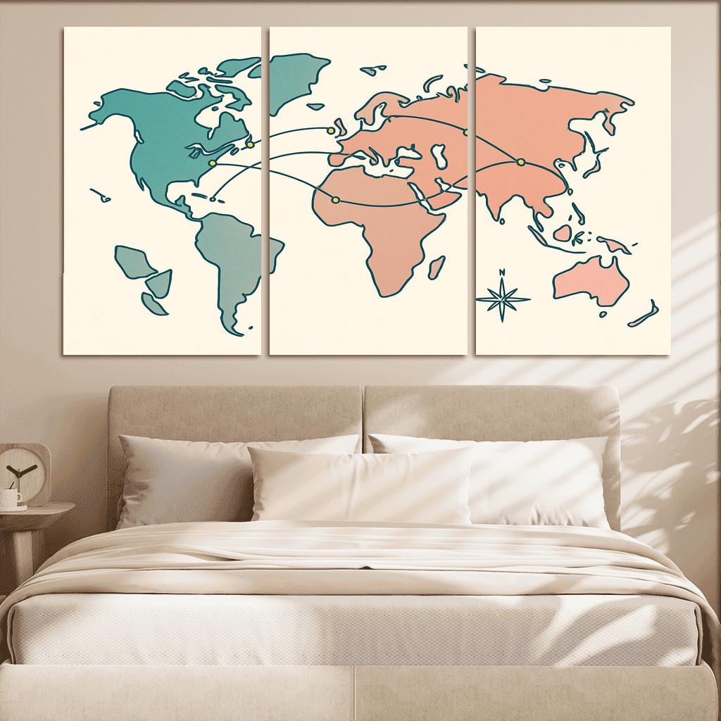 The Atlas Of Floating Quiet canvas paintings frame