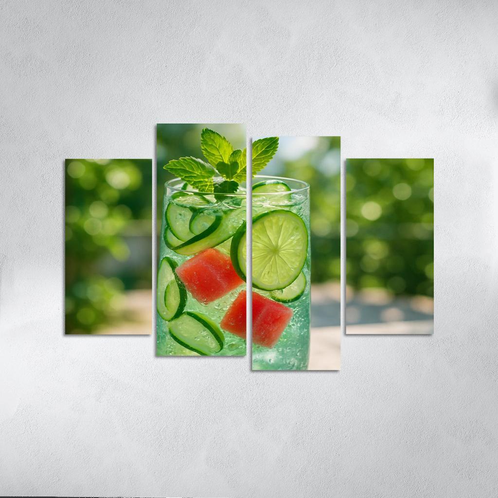Cucumber Lime Mint Fizz With Salted Watermelon Ice art trends