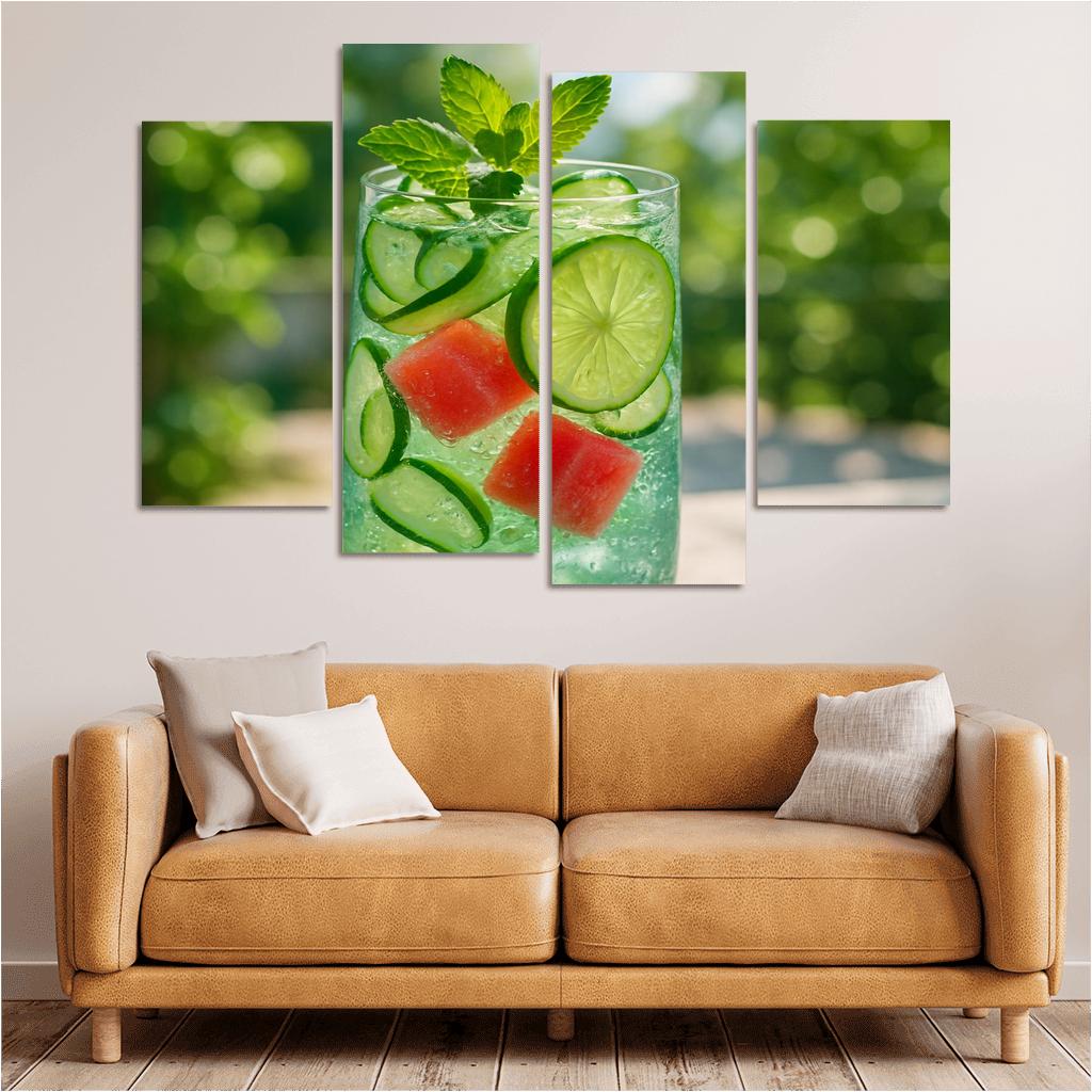 Cucumber Lime Mint Fizz With Salted Watermelon Ice art trends