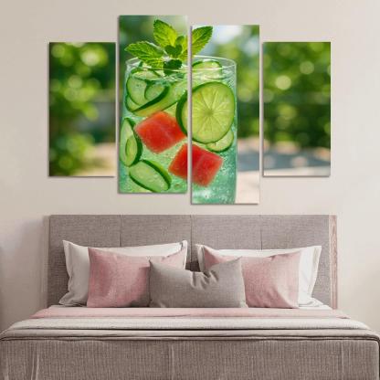 Cucumber Lime Mint Fizz With Salted Watermelon Ice art trends