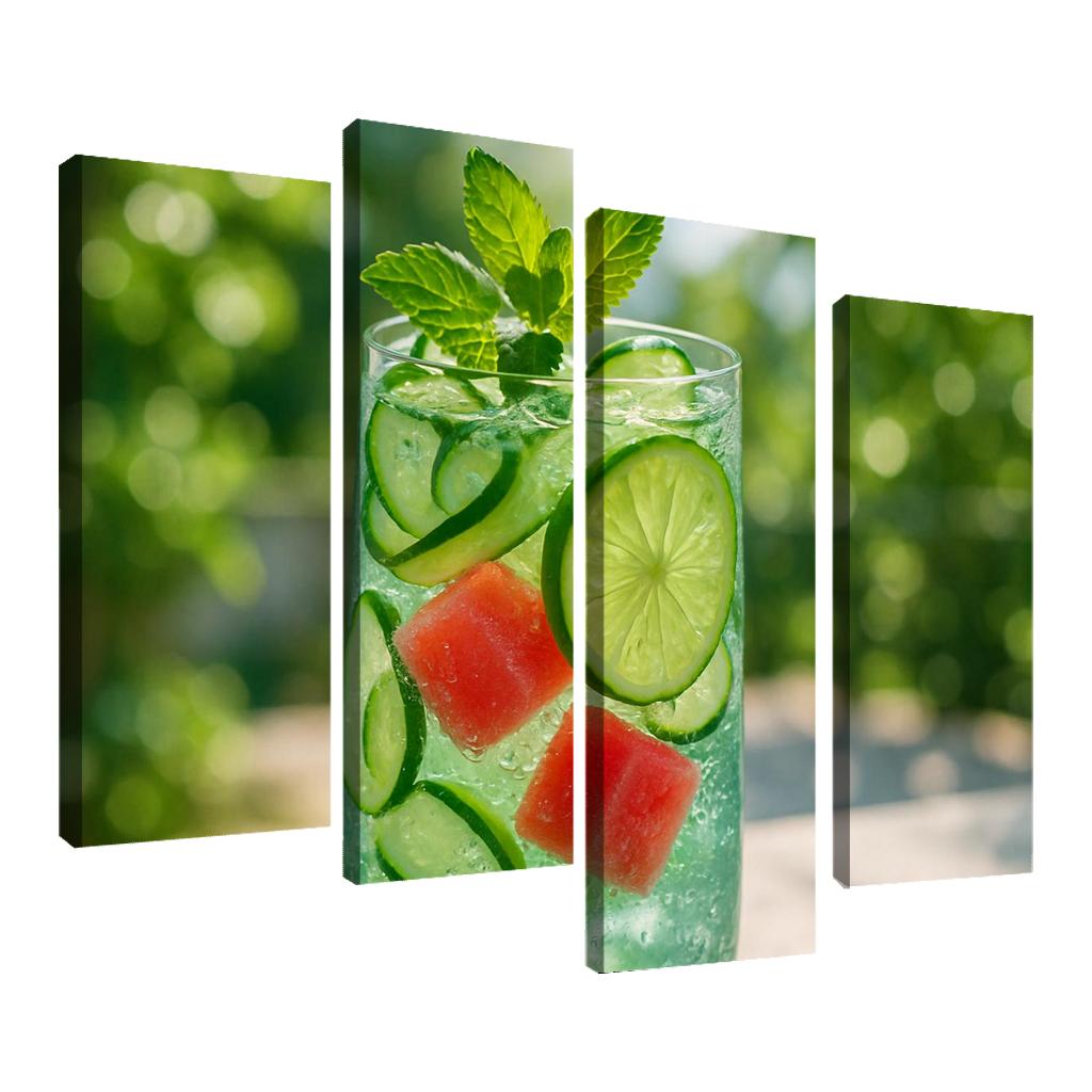 Cucumber Lime Mint Fizz With Salted Watermelon Ice art trends