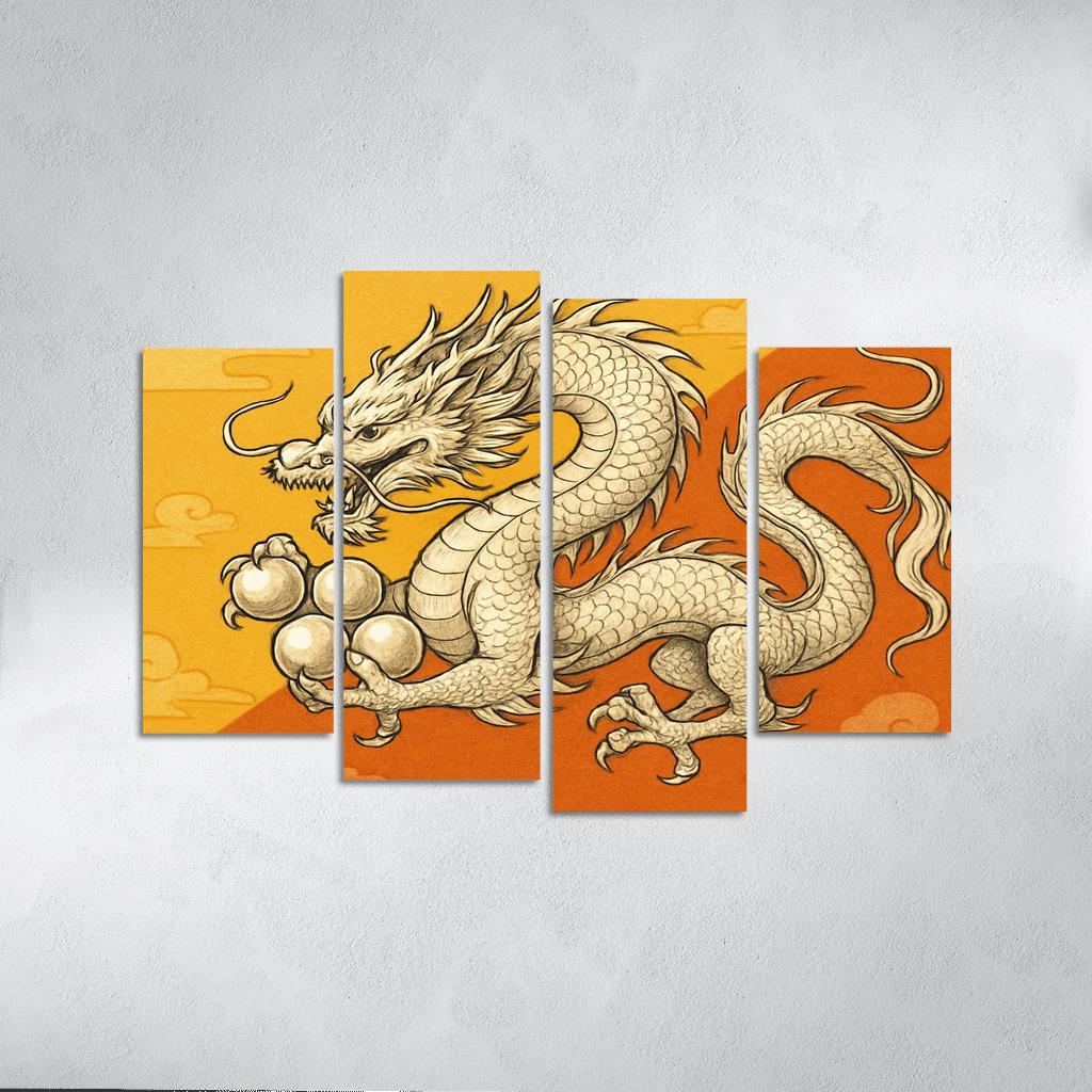 Dragon And Sun Symbolic Study Of The Flag Of Bhutan oil paintings frame