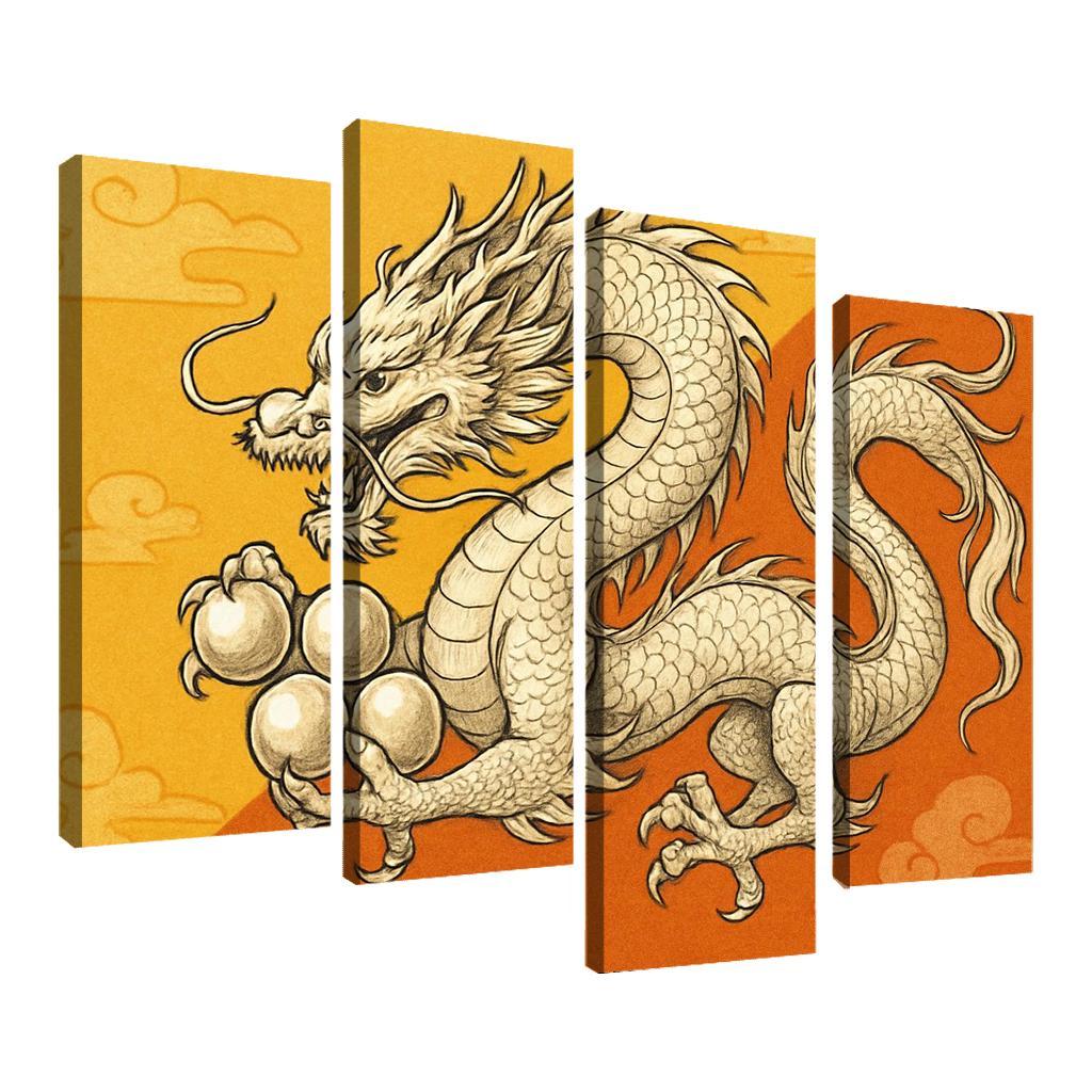 Dragon And Sun Symbolic Study Of The Flag Of Bhutan oil paintings frame