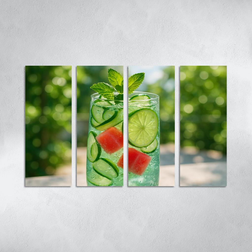 Cucumber Lime Mint Fizz With Salted Watermelon Ice art trends
