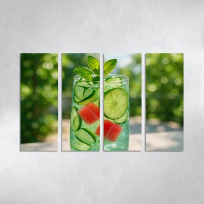 Cucumber Lime Mint Fizz With Salted Watermelon Ice art trends