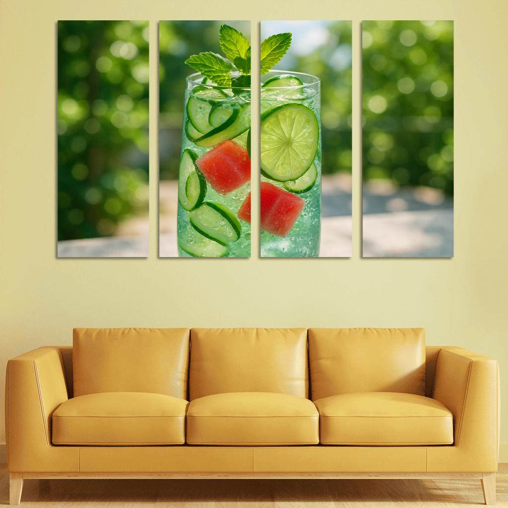 Cucumber Lime Mint Fizz With Salted Watermelon Ice art trends