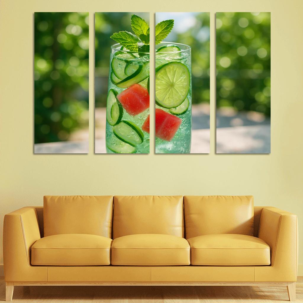 Cucumber Lime Mint Fizz With Salted Watermelon Ice art trends