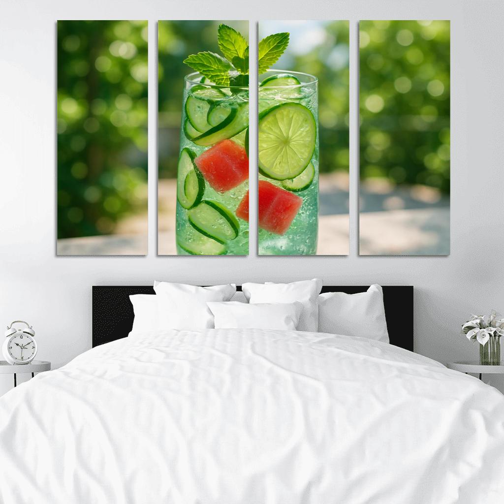 Cucumber Lime Mint Fizz With Salted Watermelon Ice art trends