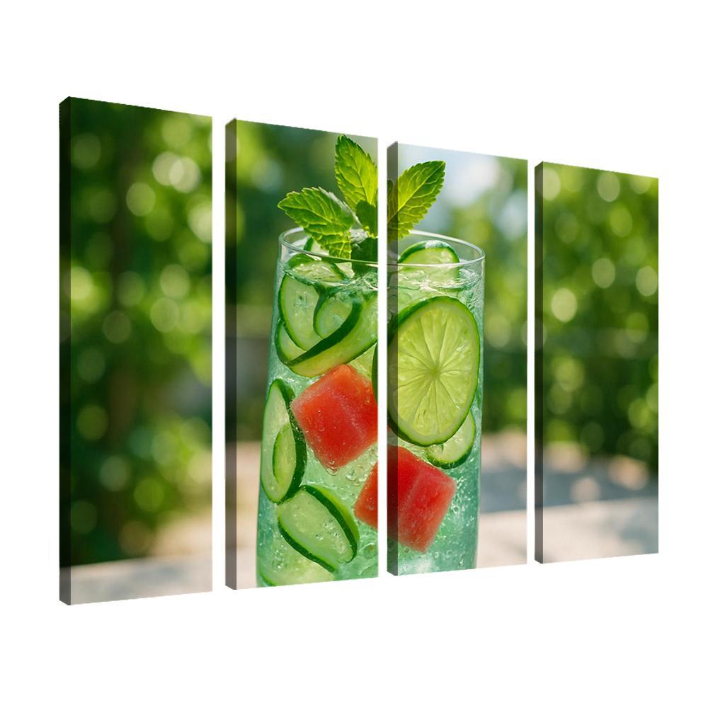 Cucumber Lime Mint Fizz With Salted Watermelon Ice art trends