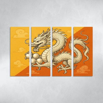 Dragon And Sun Symbolic Study Of The Flag Of Bhutan oil paintings frame