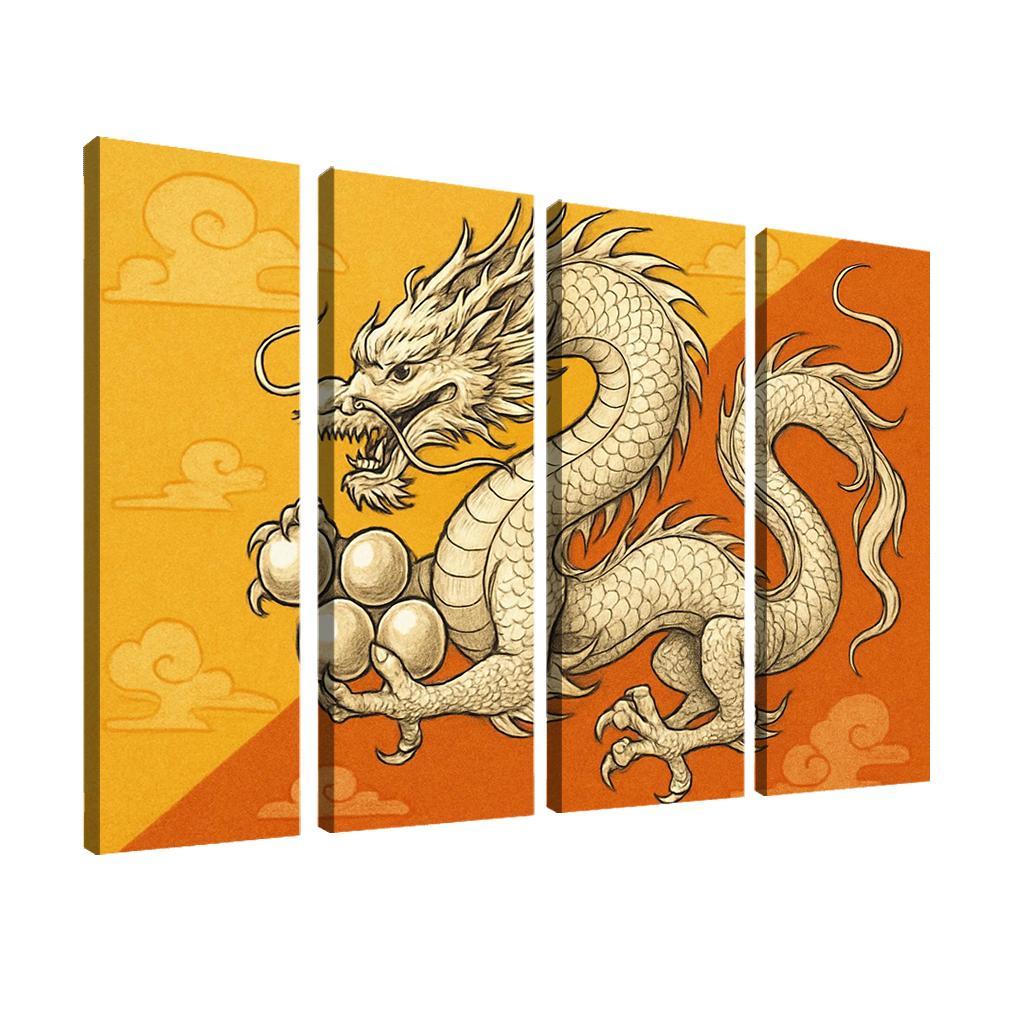 Dragon And Sun Symbolic Study Of The Flag Of Bhutan oil paintings frame