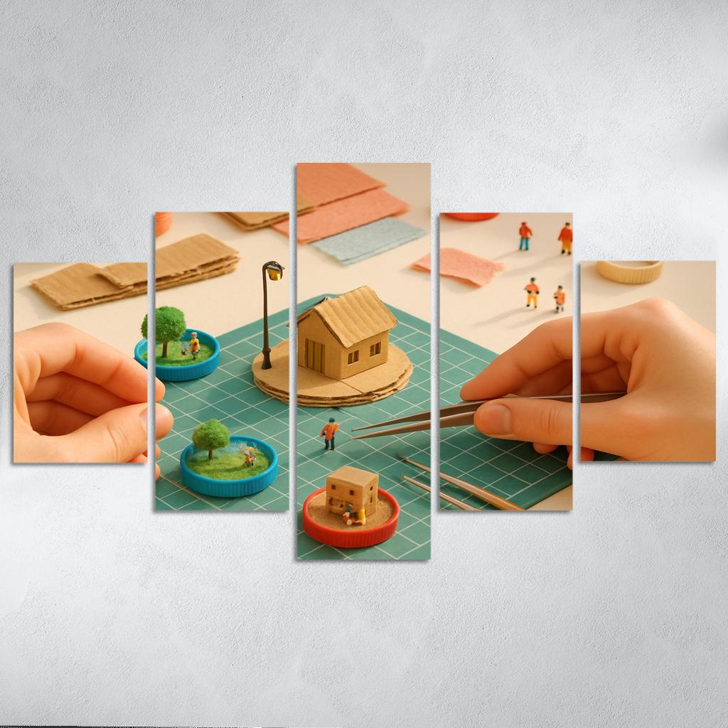 Micro Sculpture Storytelling Build Tiny Worlds From Recycled Materials decor