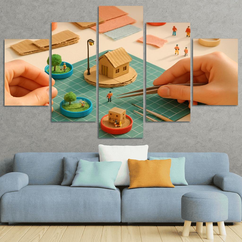 Micro Sculpture Storytelling Build Tiny Worlds From Recycled Materials decor