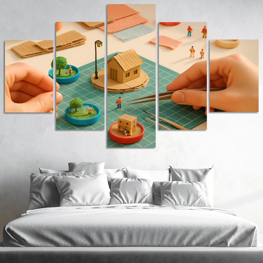 Micro Sculpture Storytelling Build Tiny Worlds From Recycled Materials decor