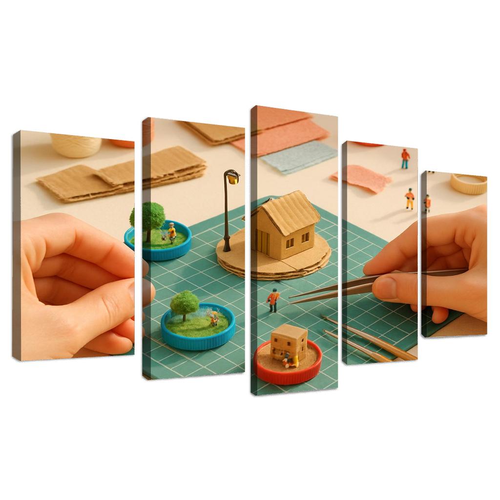 Micro Sculpture Storytelling Build Tiny Worlds From Recycled Materials decor