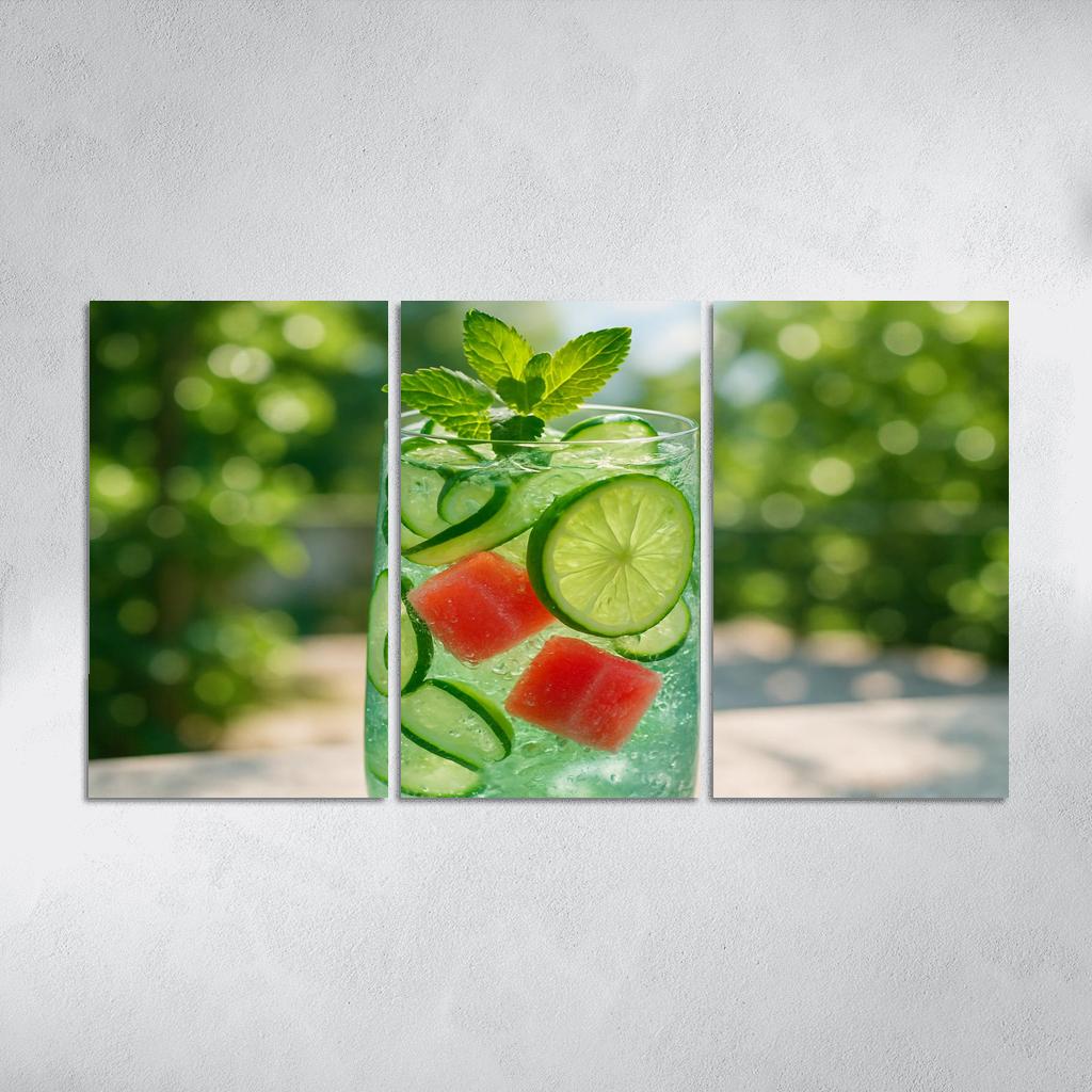 Cucumber Lime Mint Fizz With Salted Watermelon Ice art trends