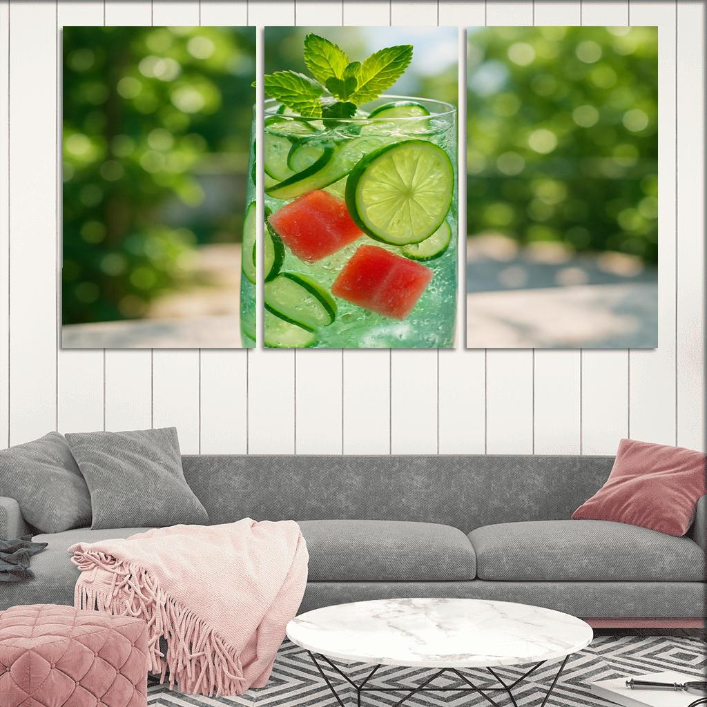 Cucumber Lime Mint Fizz With Salted Watermelon Ice art trends