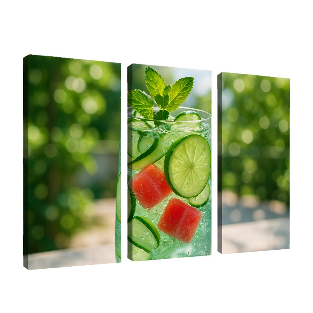 Cucumber Lime Mint Fizz With Salted Watermelon Ice art trends