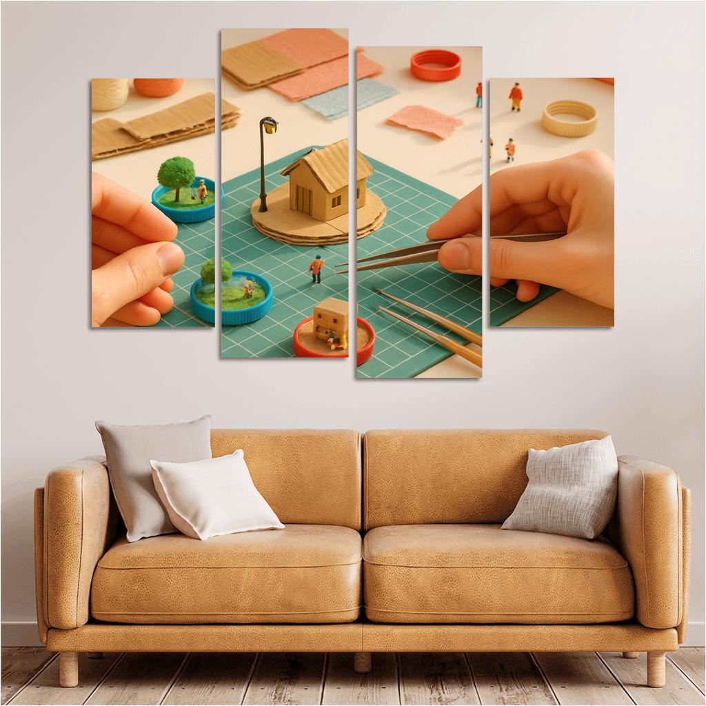 Micro Sculpture Storytelling Build Tiny Worlds From Recycled Materials decor