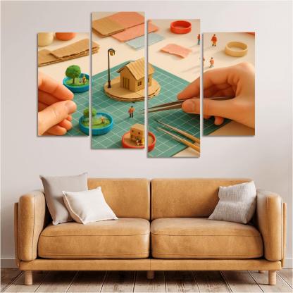 Micro Sculpture Storytelling Build Tiny Worlds From Recycled Materials decor