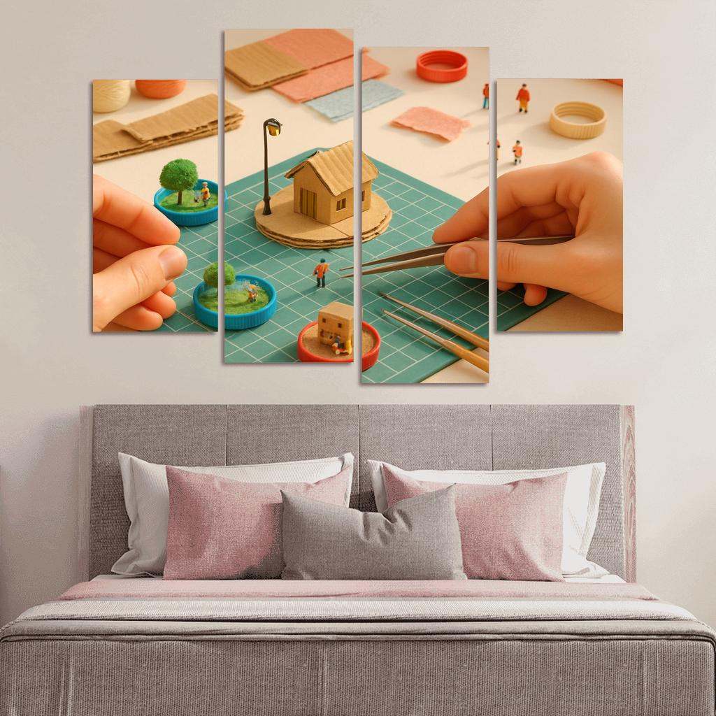 Micro Sculpture Storytelling Build Tiny Worlds From Recycled Materials decor