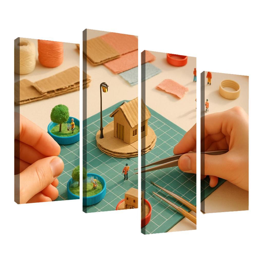 Micro Sculpture Storytelling Build Tiny Worlds From Recycled Materials decor