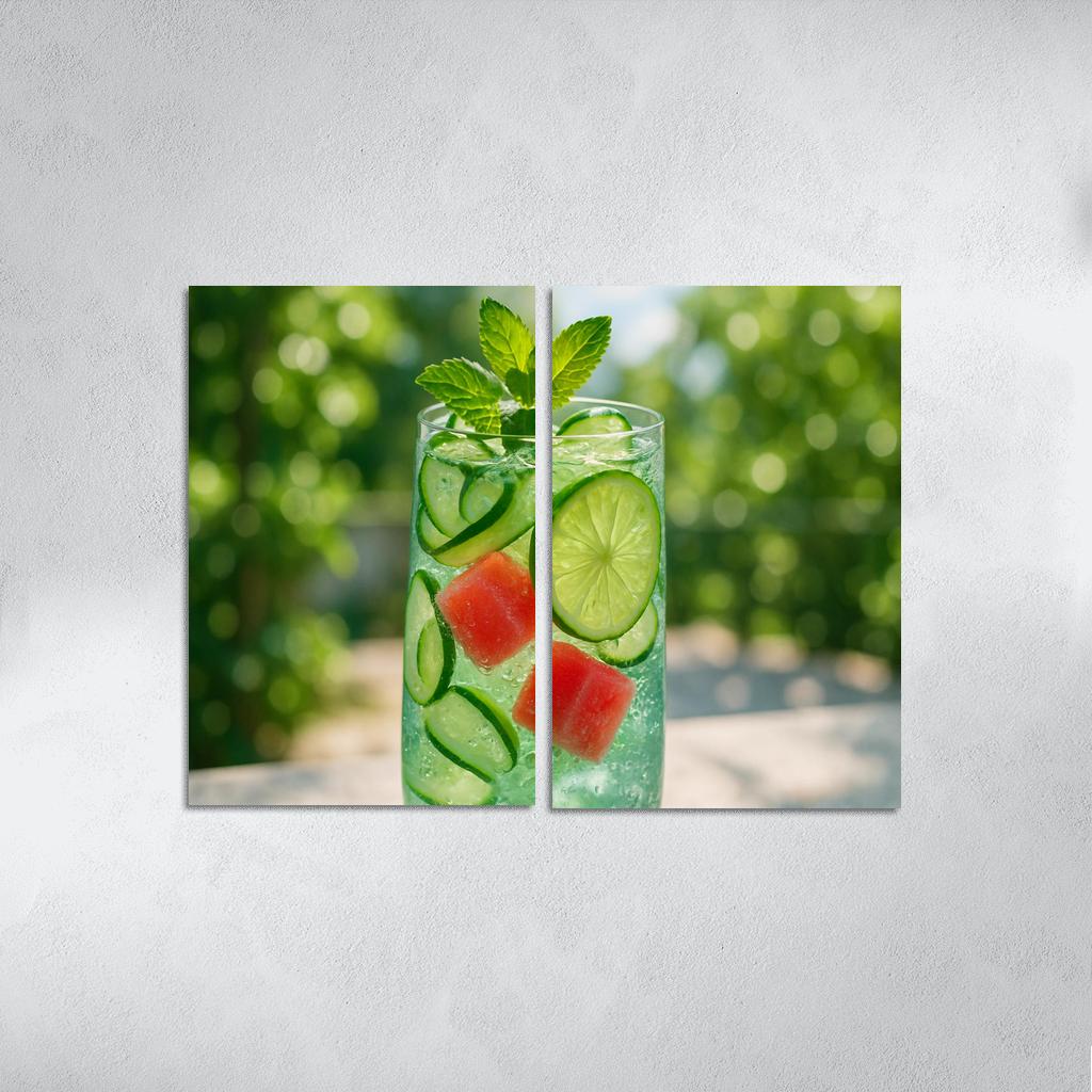 Cucumber Lime Mint Fizz With Salted Watermelon Ice art trends