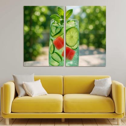 Cucumber Lime Mint Fizz With Salted Watermelon Ice art trends