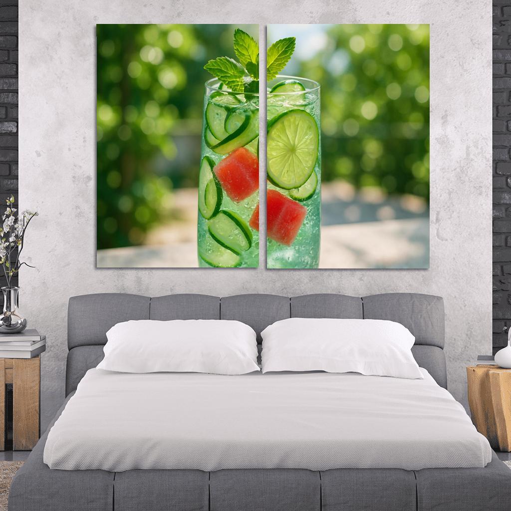 Cucumber Lime Mint Fizz With Salted Watermelon Ice art trends