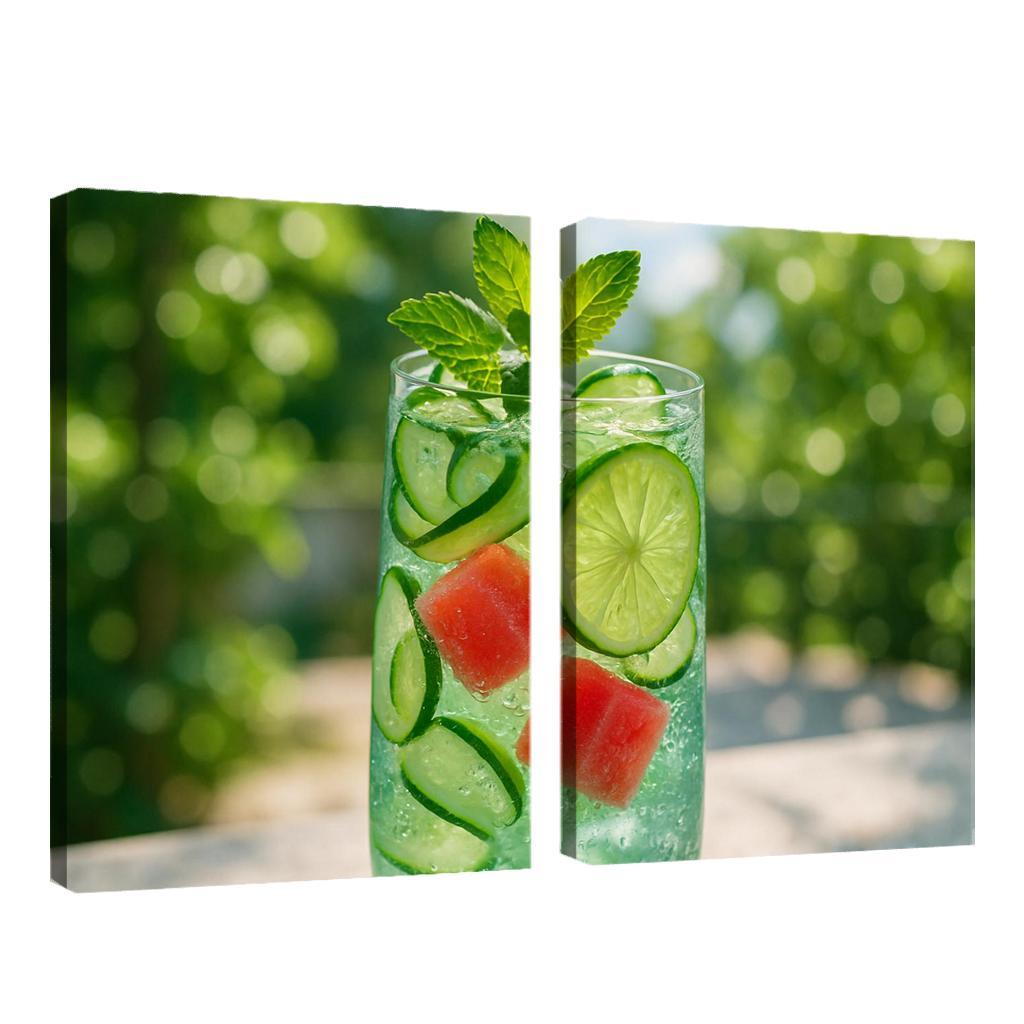 Cucumber Lime Mint Fizz With Salted Watermelon Ice art trends