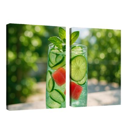 Cucumber Lime Mint Fizz With Salted Watermelon Ice art trends