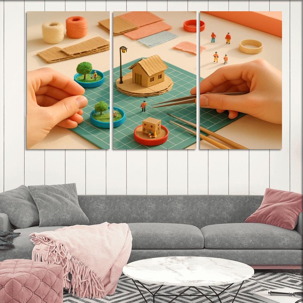 Micro Sculpture Storytelling Build Tiny Worlds From Recycled Materials decor