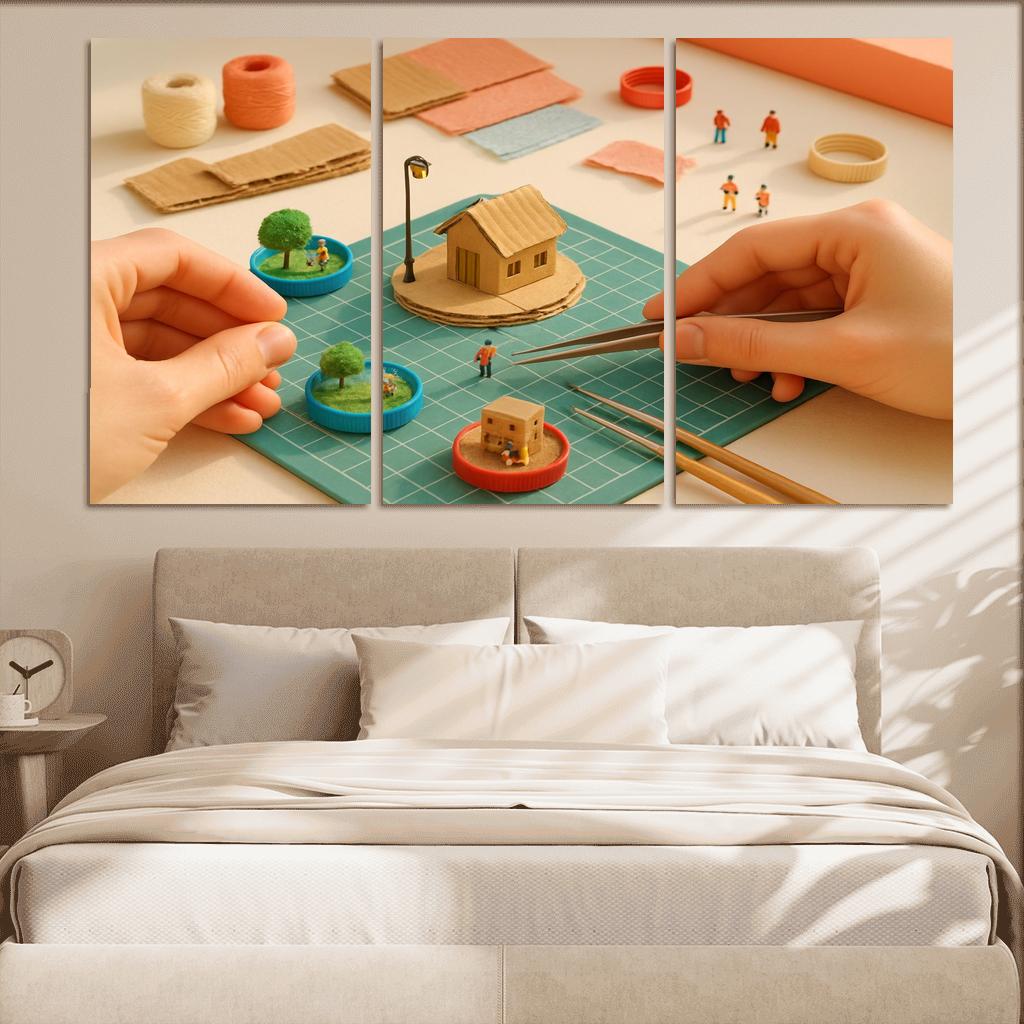 Micro Sculpture Storytelling Build Tiny Worlds From Recycled Materials decor