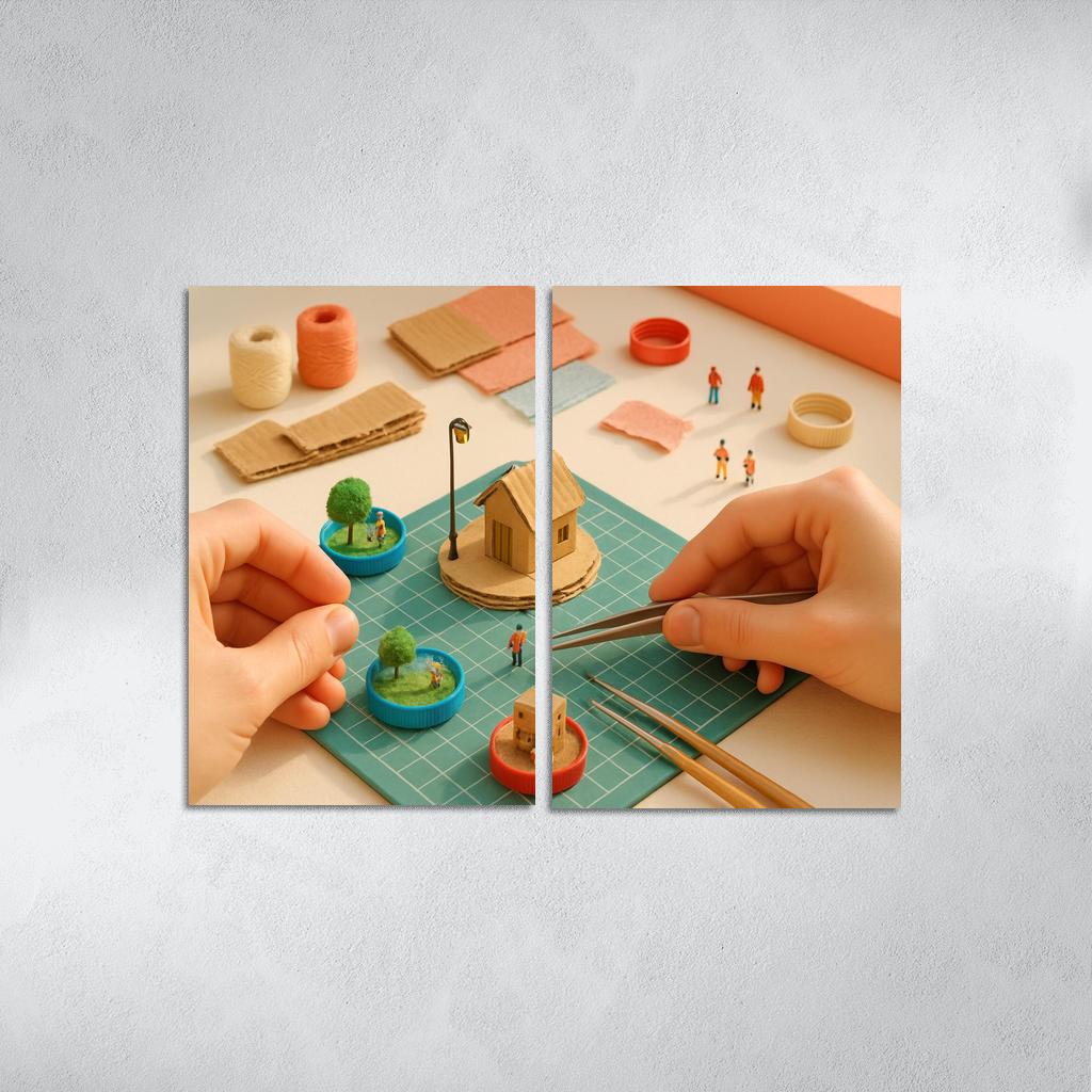 Micro Sculpture Storytelling Build Tiny Worlds From Recycled Materials decor