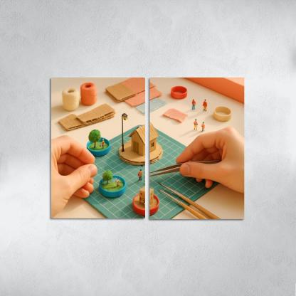 Micro Sculpture Storytelling Build Tiny Worlds From Recycled Materials decor