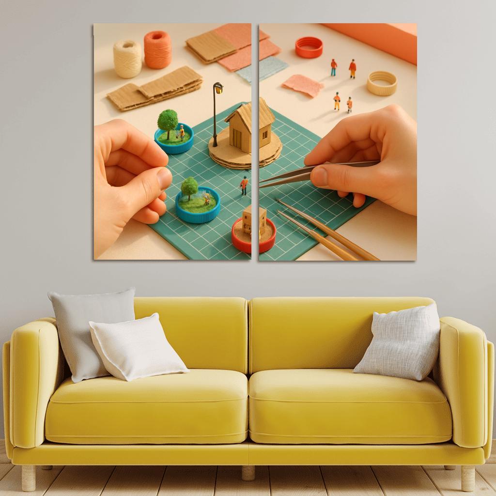 Micro Sculpture Storytelling Build Tiny Worlds From Recycled Materials decor