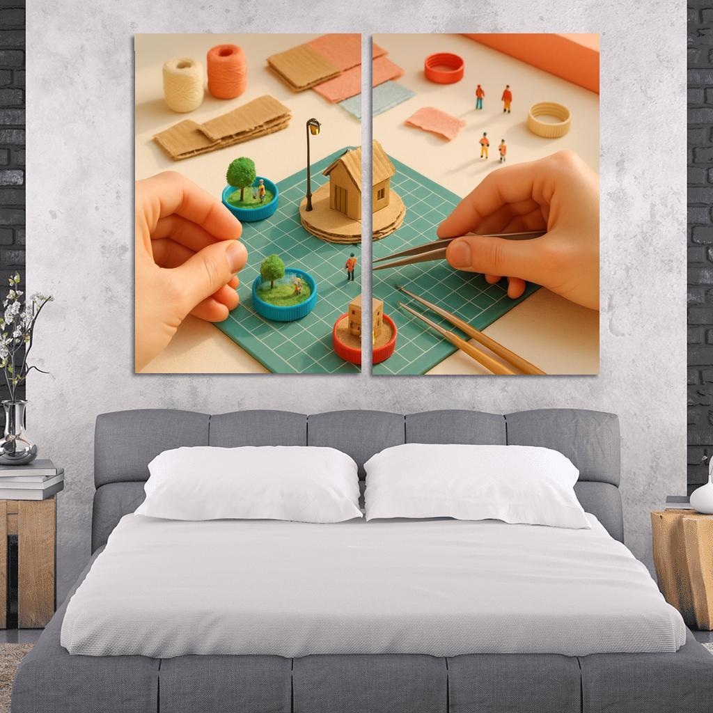 Micro Sculpture Storytelling Build Tiny Worlds From Recycled Materials decor