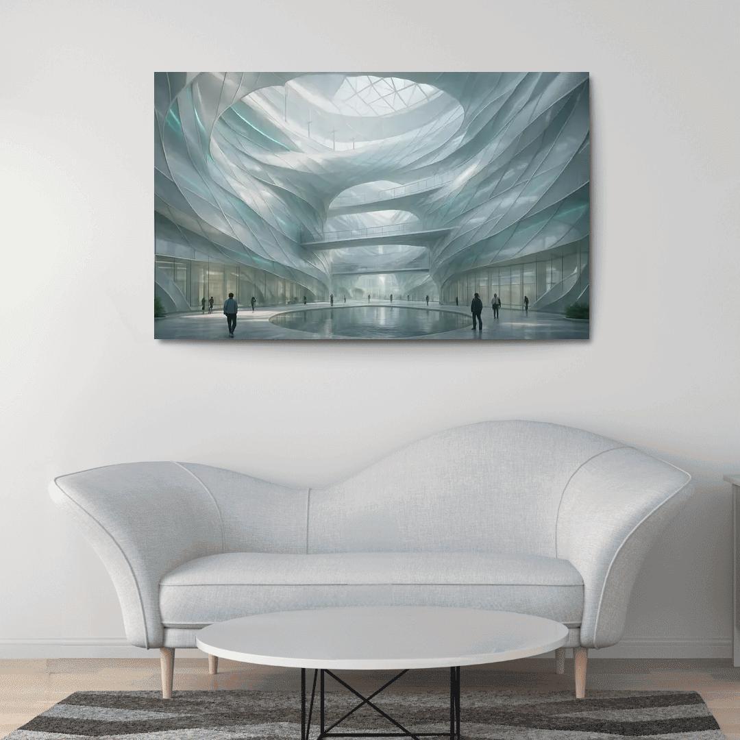 Kinetic Wind Veil Atrium decor