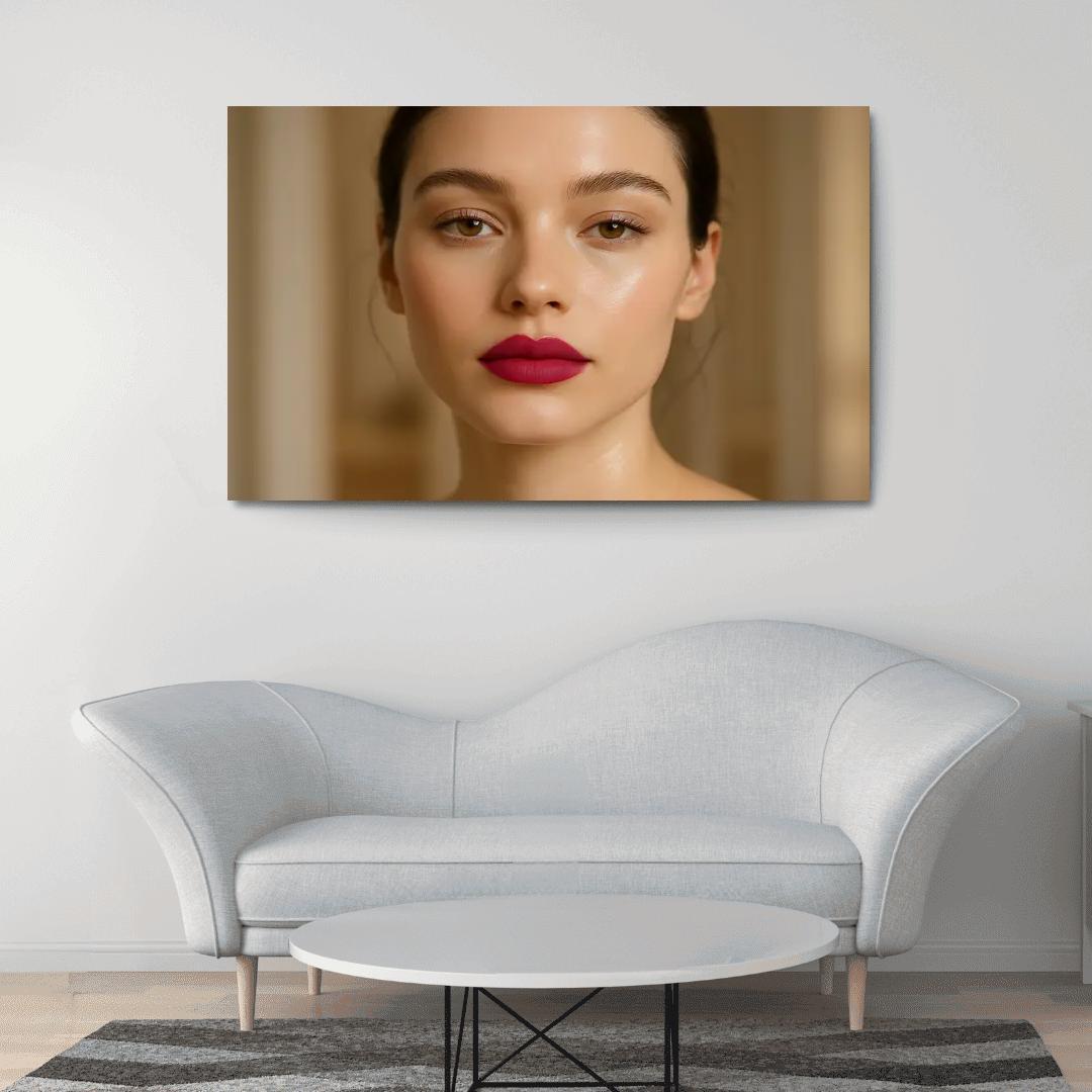 Glass Skin Velvet Lips Contrast Look framed paintings