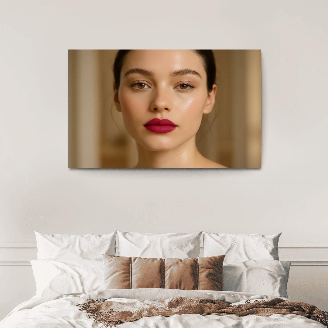 Glass Skin Velvet Lips Contrast Look framed paintings