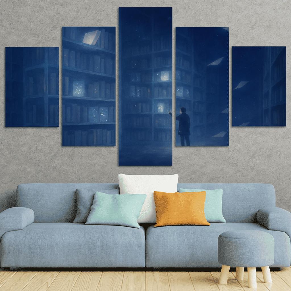 The Library Of Unasked Questions modern paintings frame