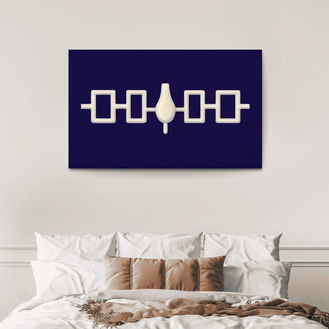 Hiawatha Wampum Symbol The Flag Of The Iroquois Confederacy wall decor