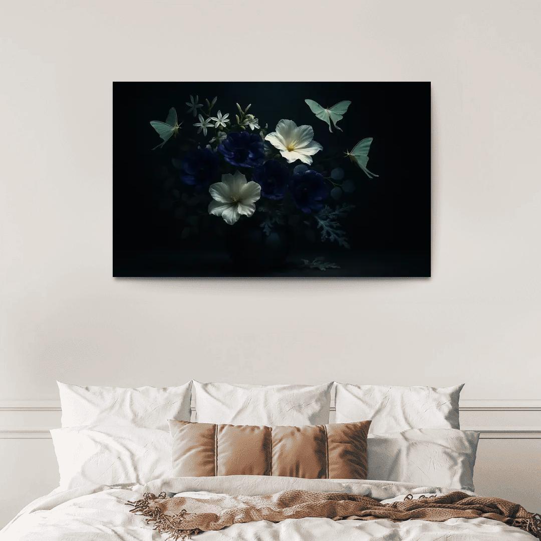 Nocturne Botanicals Moonlit Moths And Night Blooms abstract paintings frame