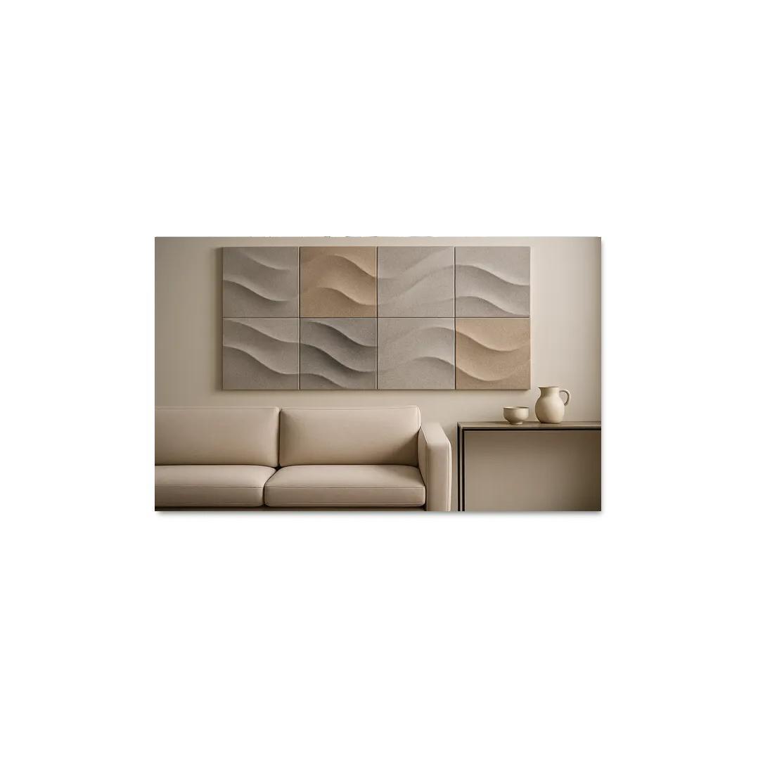 Sculptural Acoustic Felt Wall Panels In Soft Relief framed paintings