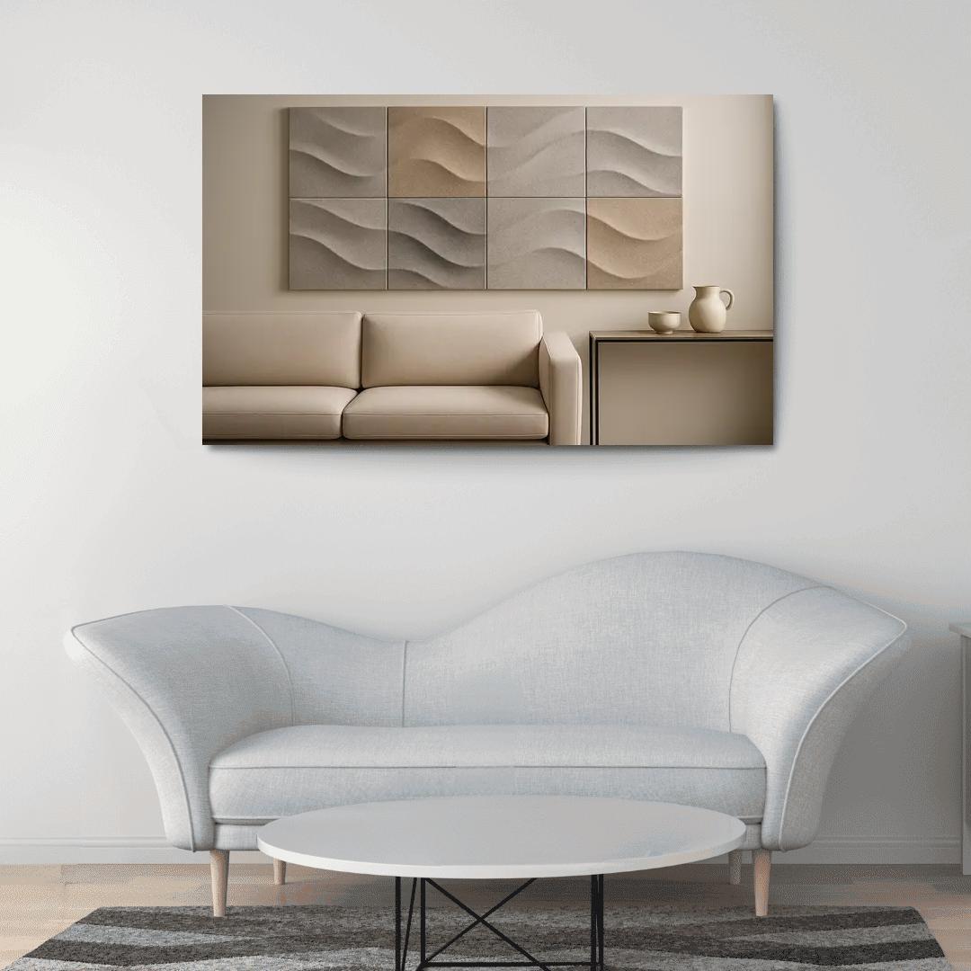Sculptural Acoustic Felt Wall Panels In Soft Relief framed paintings