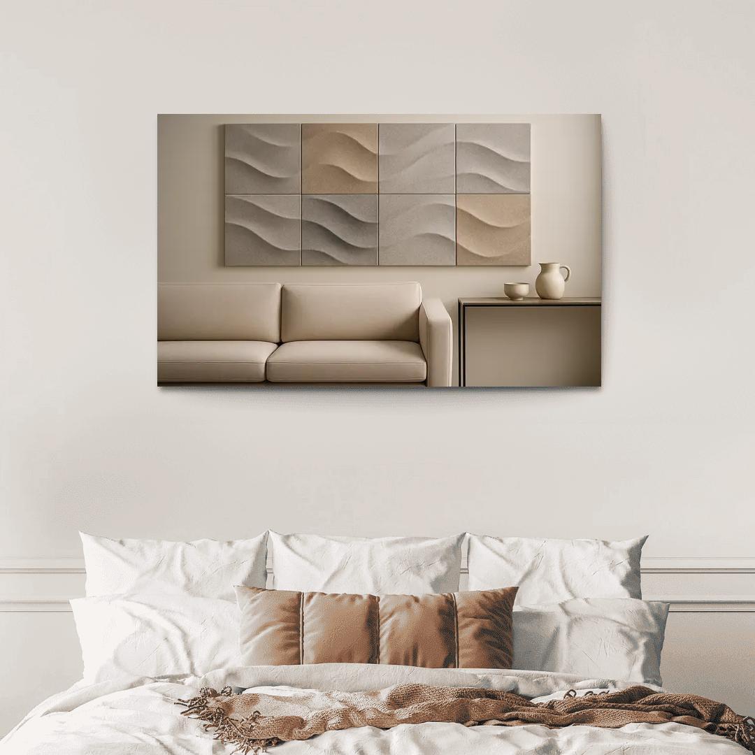 Sculptural Acoustic Felt Wall Panels In Soft Relief framed paintings